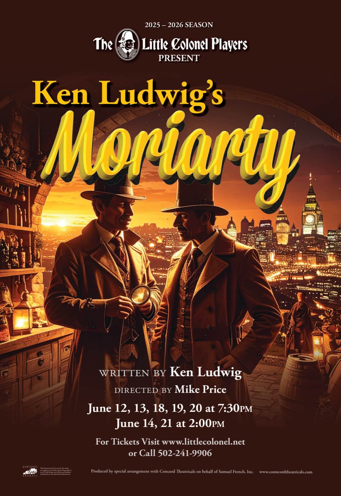 Ken Ludwig's Moriarty poster